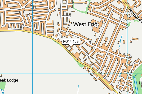 PO14 1LB map - OS VectorMap District (Ordnance Survey)