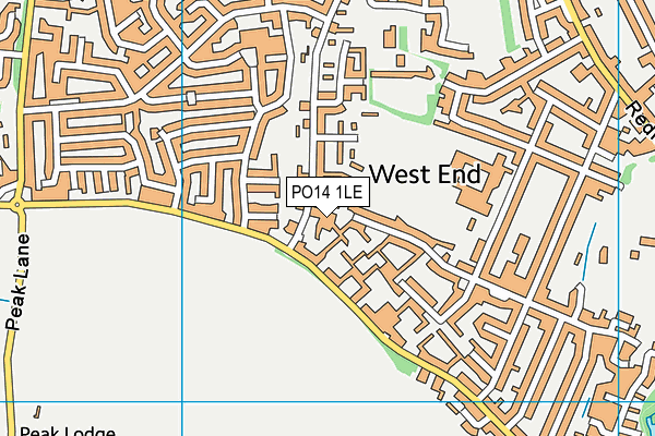 PO14 1LE map - OS VectorMap District (Ordnance Survey)