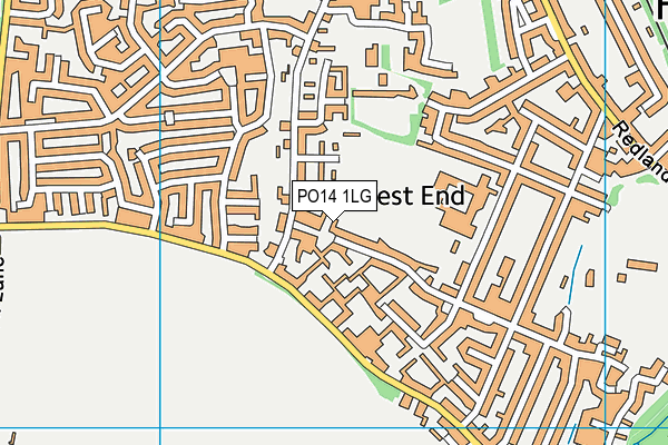 PO14 1LG map - OS VectorMap District (Ordnance Survey)