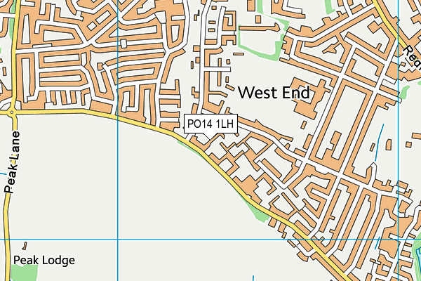 PO14 1LH map - OS VectorMap District (Ordnance Survey)