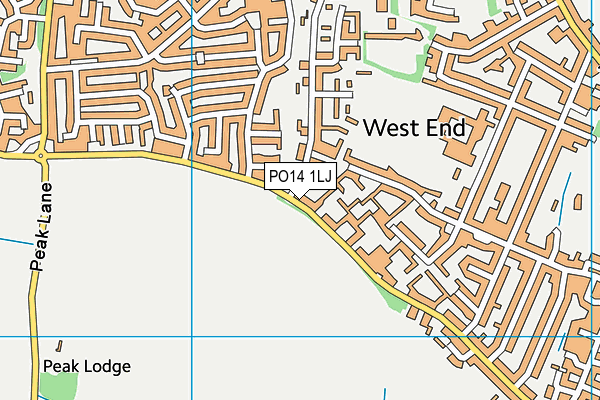 PO14 1LJ map - OS VectorMap District (Ordnance Survey)