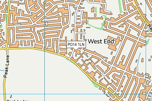 PO14 1LN map - OS VectorMap District (Ordnance Survey)