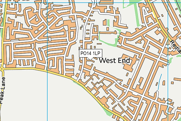 PO14 1LP map - OS VectorMap District (Ordnance Survey)