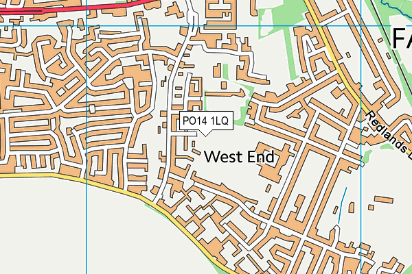 PO14 1LQ map - OS VectorMap District (Ordnance Survey)