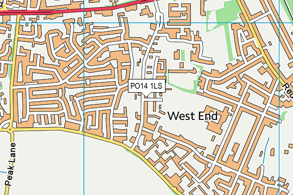 PO14 1LS map - OS VectorMap District (Ordnance Survey)