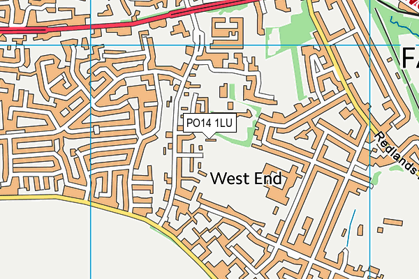 PO14 1LU map - OS VectorMap District (Ordnance Survey)