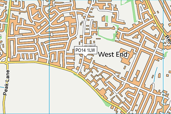 PO14 1LW map - OS VectorMap District (Ordnance Survey)