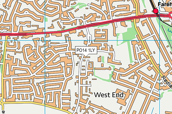 PO14 1LY map - OS VectorMap District (Ordnance Survey)