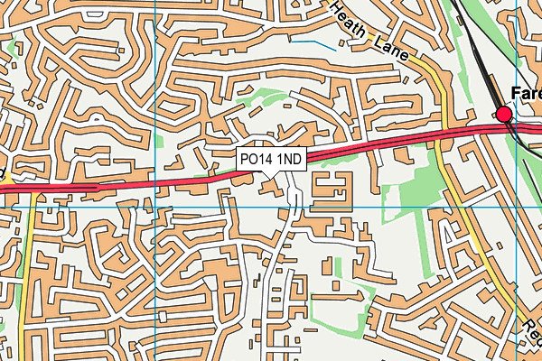PO14 1ND map - OS VectorMap District (Ordnance Survey)
