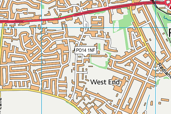 PO14 1NF map - OS VectorMap District (Ordnance Survey)