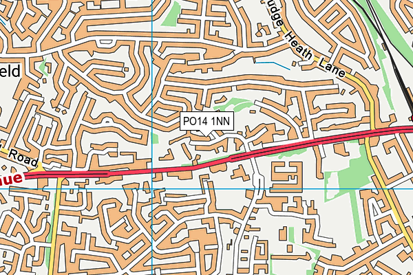 PO14 1NN map - OS VectorMap District (Ordnance Survey)