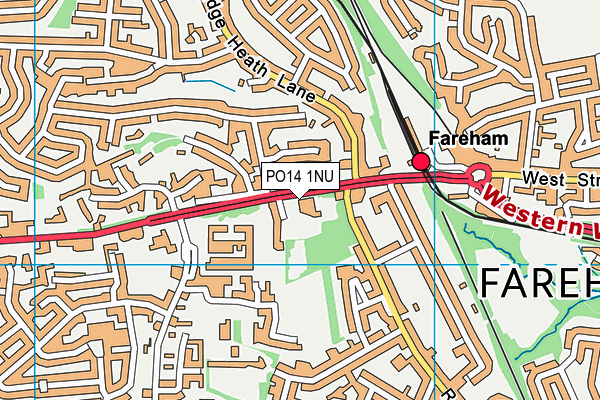 PO14 1NU map - OS VectorMap District (Ordnance Survey)