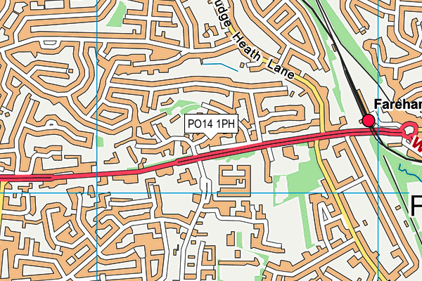 PO14 1PH map - OS VectorMap District (Ordnance Survey)