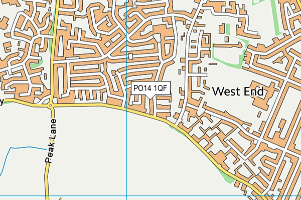 PO14 1QF map - OS VectorMap District (Ordnance Survey)