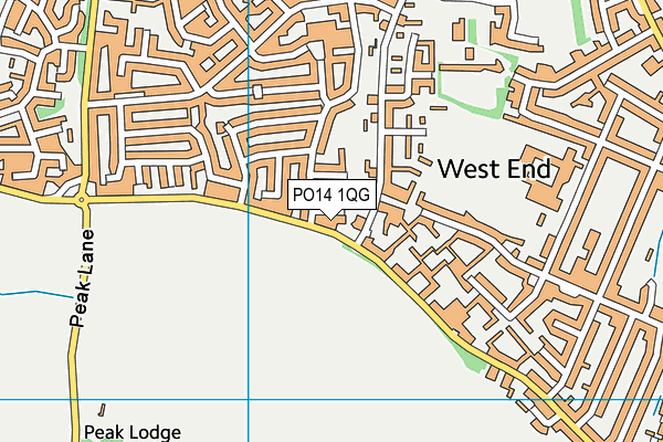 PO14 1QG map - OS VectorMap District (Ordnance Survey)