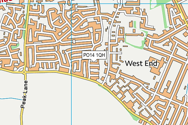 PO14 1QH map - OS VectorMap District (Ordnance Survey)