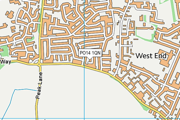 PO14 1QN map - OS VectorMap District (Ordnance Survey)