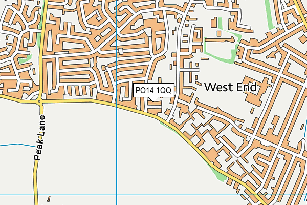 PO14 1QQ map - OS VectorMap District (Ordnance Survey)