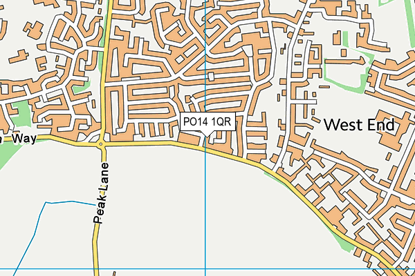 PO14 1QR map - OS VectorMap District (Ordnance Survey)