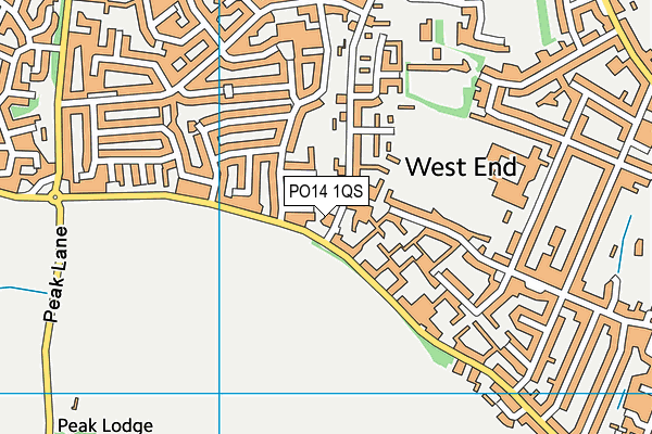 PO14 1QS map - OS VectorMap District (Ordnance Survey)