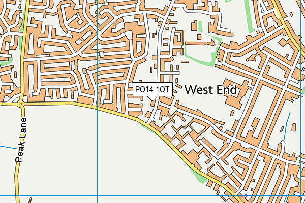 PO14 1QT map - OS VectorMap District (Ordnance Survey)