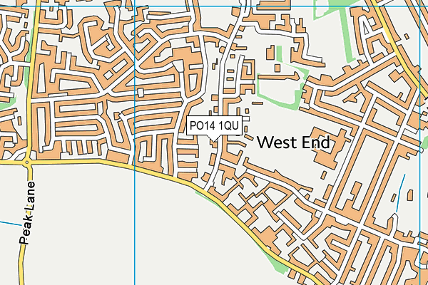 PO14 1QU map - OS VectorMap District (Ordnance Survey)