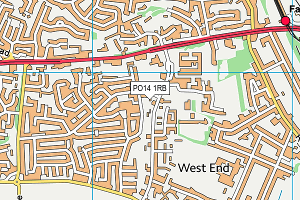 PO14 1RB map - OS VectorMap District (Ordnance Survey)