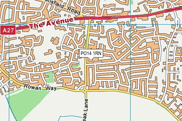 PO14 1RN map - OS VectorMap District (Ordnance Survey)