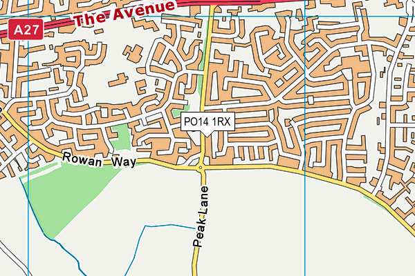 PO14 1RX map - OS VectorMap District (Ordnance Survey)