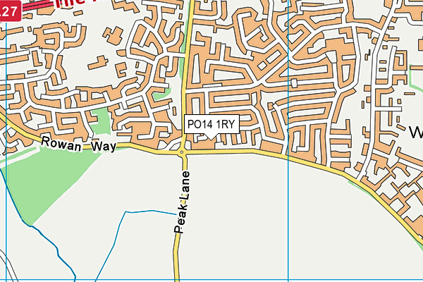 PO14 1RY map - OS VectorMap District (Ordnance Survey)