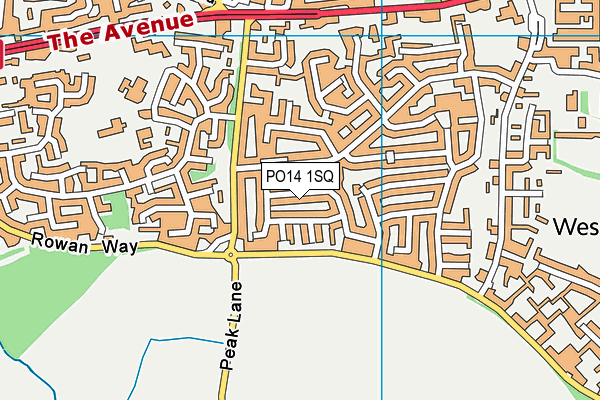 PO14 1SQ map - OS VectorMap District (Ordnance Survey)