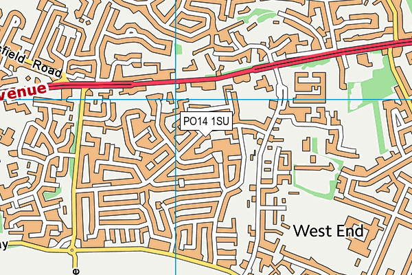 PO14 1SU map - OS VectorMap District (Ordnance Survey)