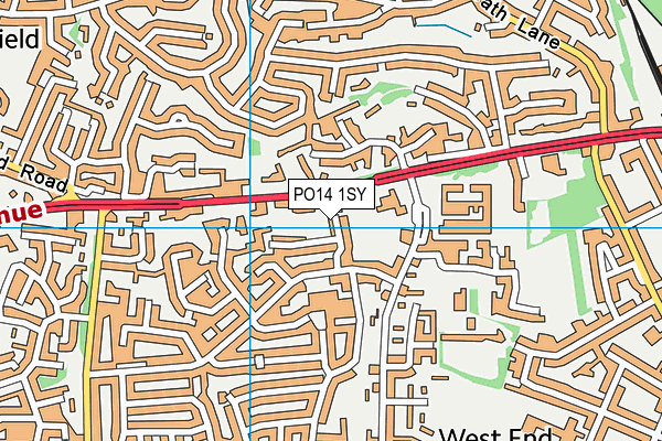 PO14 1SY map - OS VectorMap District (Ordnance Survey)