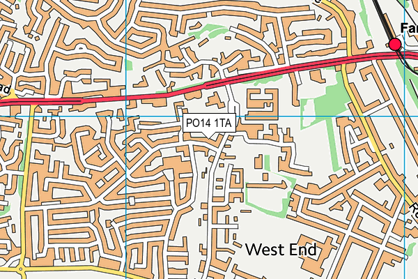 PO14 1TA map - OS VectorMap District (Ordnance Survey)