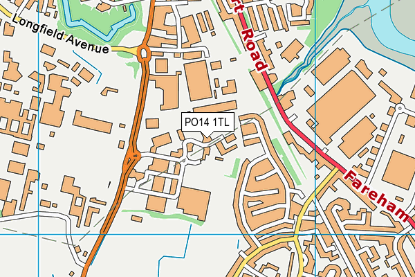 PO14 1TL map - OS VectorMap District (Ordnance Survey)