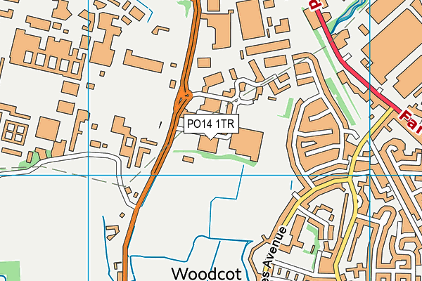 PO14 1TR map - OS VectorMap District (Ordnance Survey)