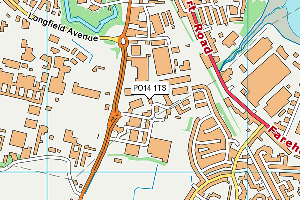 PO14 1TS map - OS VectorMap District (Ordnance Survey)