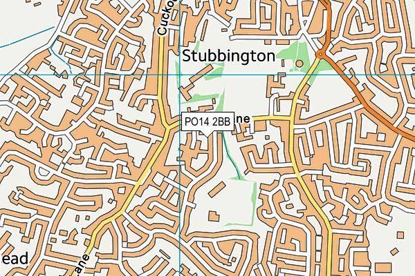 PO14 2BB map - OS VectorMap District (Ordnance Survey)