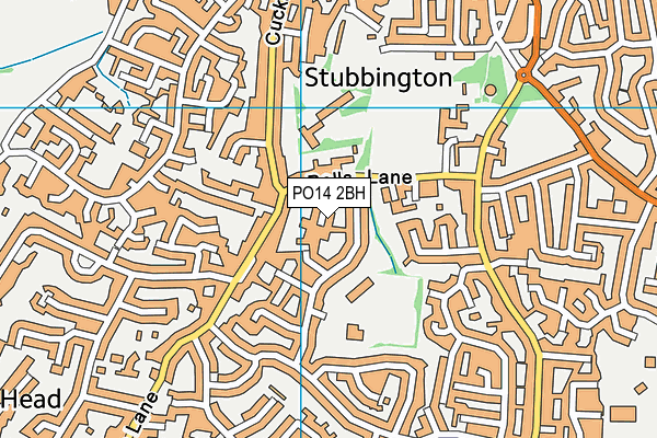 PO14 2BH map - OS VectorMap District (Ordnance Survey)