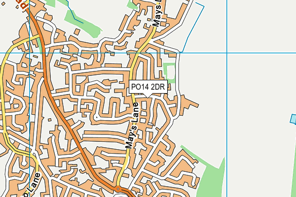 PO14 2DR map - OS VectorMap District (Ordnance Survey)