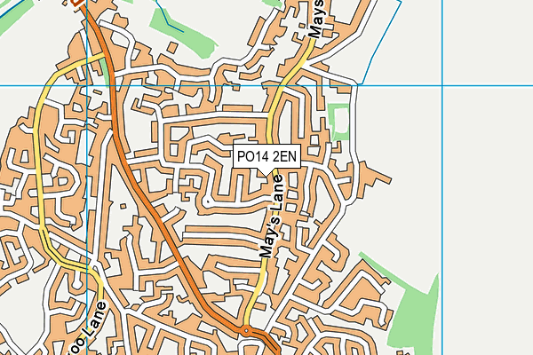 PO14 2EN map - OS VectorMap District (Ordnance Survey)