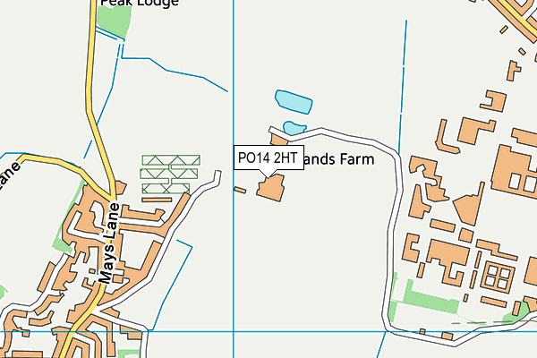 PO14 2HT map - OS VectorMap District (Ordnance Survey)