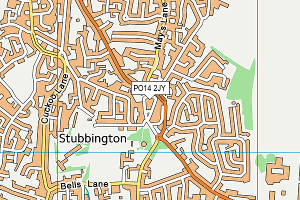 Map of 27A STUBBINGTON GREEN LTD at district scale