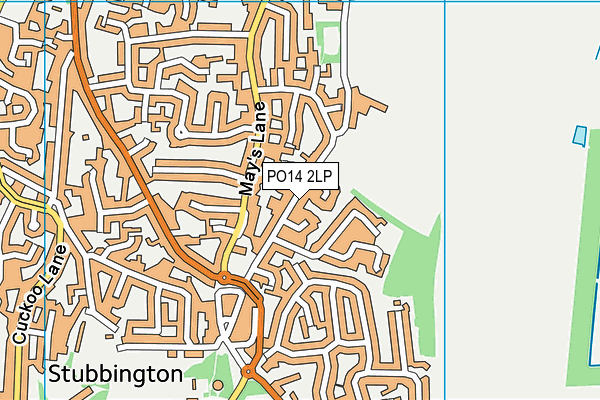 PO14 2LP map - OS VectorMap District (Ordnance Survey)
