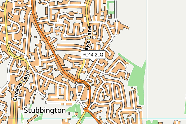 PO14 2LQ map - OS VectorMap District (Ordnance Survey)