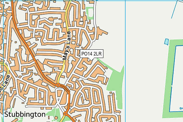 PO14 2LR map - OS VectorMap District (Ordnance Survey)