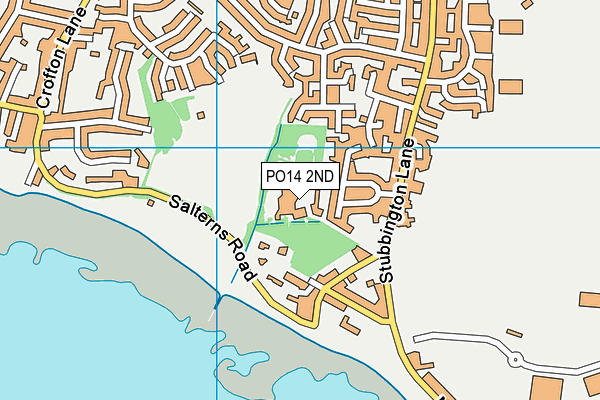 PO14 2ND map - OS VectorMap District (Ordnance Survey)