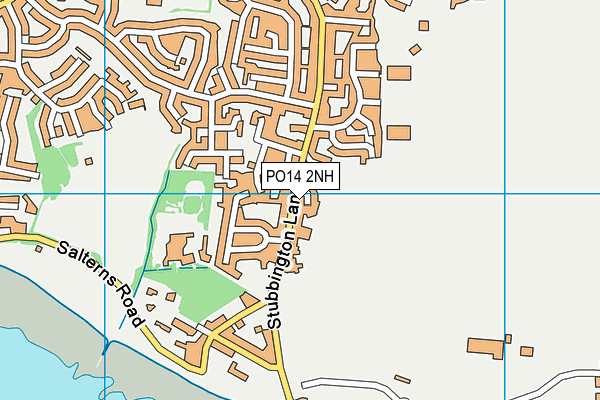 PO14 2NH map - OS VectorMap District (Ordnance Survey)