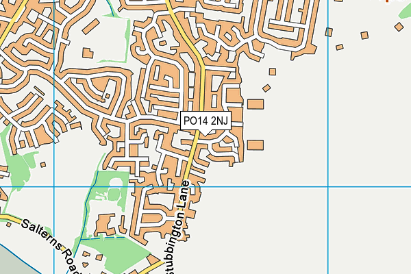 PO14 2NJ map - OS VectorMap District (Ordnance Survey)