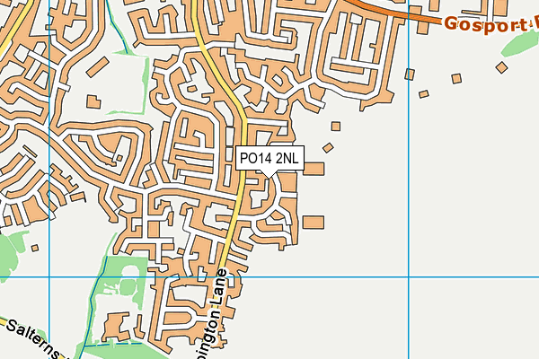 PO14 2NL map - OS VectorMap District (Ordnance Survey)